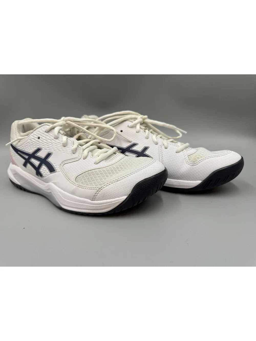 Women’s ASICS GEL-Dedicate 8 Tennis Shoes, White & Blue, Size 9.5